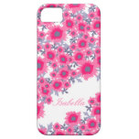 Pretty poppy pink whitedamask name iphone case casemate cases