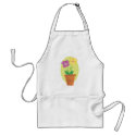 Pretty Pot Of Flowers aprons
