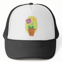 Pretty Pot Of Flowers hats by alternateworlds Pretty Pot Of Flowers hats