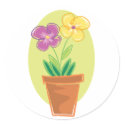 Pretty Pot Of Flowers stickers