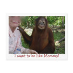 Pretty Primate Smiles like Mommy Post Card