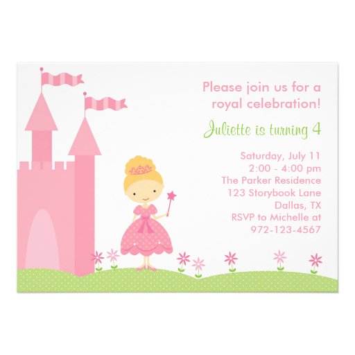 Pretty Princess Birthday Invitation