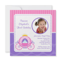 Pretty Princess Carriage Photo Birthday Invitation zazzle_invitation