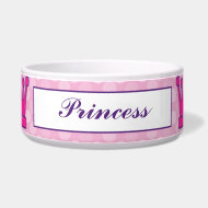 Pretty Princess Crown Personalized Pet Bowls petbowl