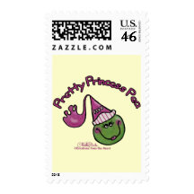 Pretty Princess Pea Postage Stamp