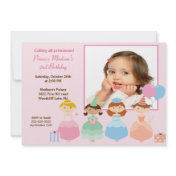 Pretty Princess Photo Birthday Party Invitation