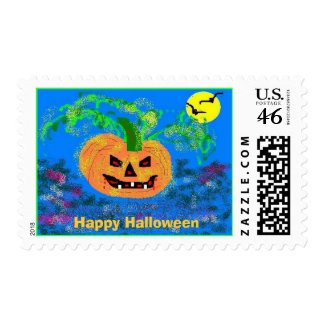 Pretty Pumpkin, Happy Halloween stamp