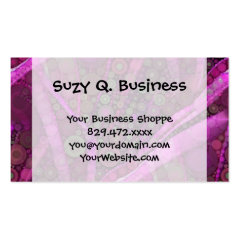 Pretty Purple Abstract Concentric Circles Mosaic Business Card