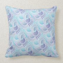 Pretty Purple and Aqua Art Deco Miami Style Pillows