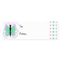 Pretty Purple And Cyan Butterfly Gift Tags
