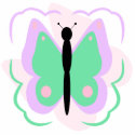 Pretty Purple And Cyan Butterfly Ornament
