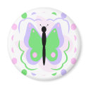 Pretty Purple And Green Butterfly Magnet