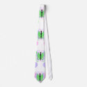 Pretty Purple And Green Butterfly Neck Tie