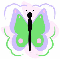 Pretty Purple And Green Butterfly Ornament photo sculptures