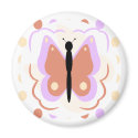 Pretty Purple And Orange Butterfly Magnet