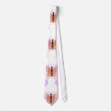 Pretty Purple And Orange Butterfly Neck Tie