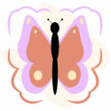 Pretty Purple And Orange Butterfly Ornament