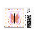 Pretty Purple And Orange Butterfly Postage Stamp
