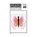 Pretty Purple And Orange Butterfly Postage Stamp