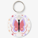 Pretty Purple And Pink Butterfly Keychain