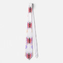 Pretty Purple And Pink Butterfly Neck Tie