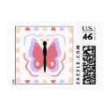 Pretty Purple And Pink Butterfly Postage Stamp