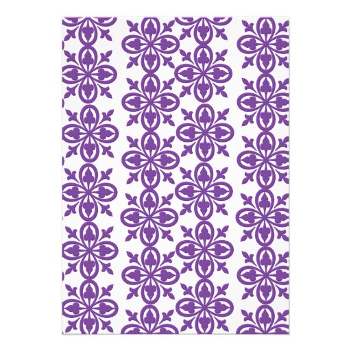 Pretty Purple and White Bridal Shower Invitation