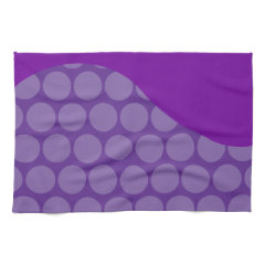 Pretty Purple Big Polka Dots Wave Pattern Gifts Towels