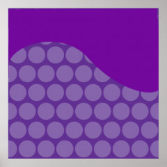 Pretty Purple Big Polka Dots Wave Pattern Gifts Print