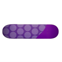 Pretty Purple Big Polka Dots Wave Pattern Gifts Custom Skateboard
