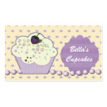 pretty purple cupcake business Cards business cards