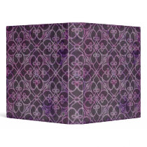Pretty Purple Distressed Abstract Binder