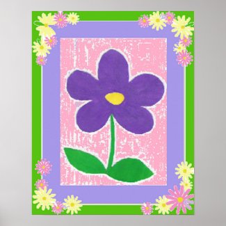 Pretty Purple Flower Poster