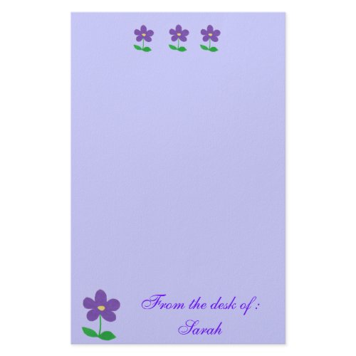 Pretty Purple Flowers stationery