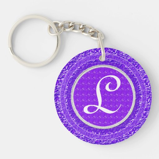 Pretty Purple Keyrings Monogrammed Keychains Zazzle