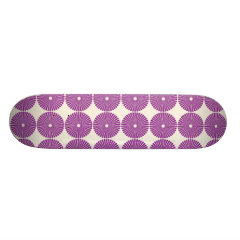 Pretty Purple Lilac Circles Disks Textured Buttons Skateboard