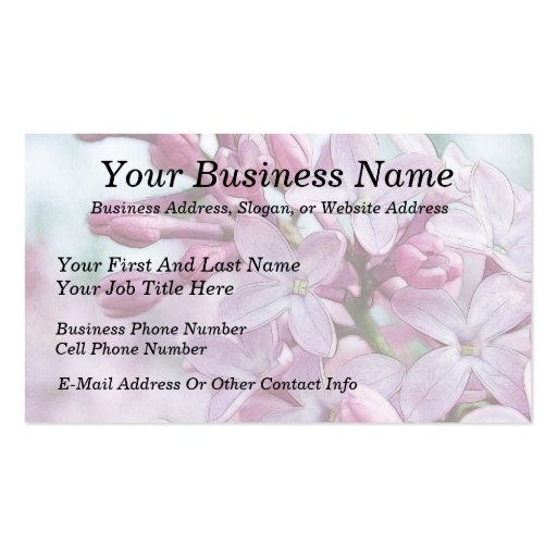 Pretty Purple Lilacs Business Card