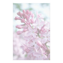 Pretty Purple Lilacs Stationery Paper