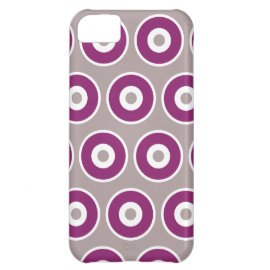 Pretty Purple Mauve Concentric Circles Pattern Case For iPhone 5C
