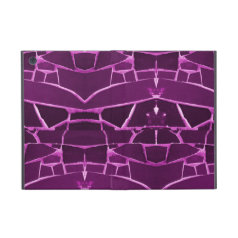 Pretty Purple Mosaic Tiles Girly Pattern Cover For iPad Mini