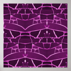 Pretty Purple Mosaic Tiles Girly Pattern Print