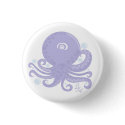 Pretty Purple Octopus Button by elledeegee Pretty Purple Octopus Button