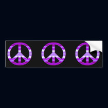 Pretty Purple Peace Sign bumper stickers