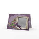 pretty purple photo card