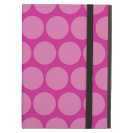 Pretty Purple Pink Big Polka Dots Pattern iPad Covers