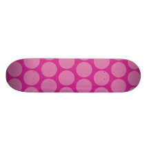 Pretty Purple Pink Big Polka Dots Pattern Skate Decks
