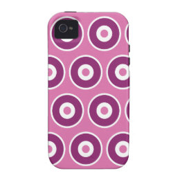 Pretty Purple Pink Circles Polka Dots Patterns Case-Mate iPhone 4 Cases