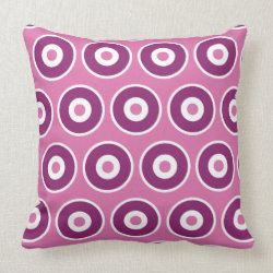 Pretty Purple Pink Circles Polka Dots Patterns Throw Pillows