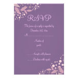Pretty Purple & Pink Flower RSVP Custom Invitations