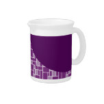 Pretty Purple Wave Tiled Pattern Gifts Pitchers